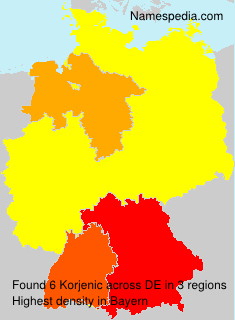 Surname Korjenic in Germany Surname Korjenic in Germany