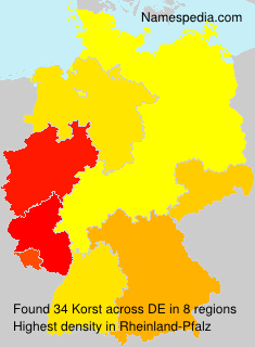 Surname Korst in Germany Surname Korst in Germany