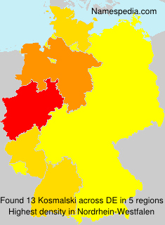 Surname Kosmalski in Germany Surname Kosmalski in Germany