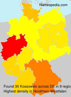 Surname Kossowski in Germany Surname Kossowski in Germany