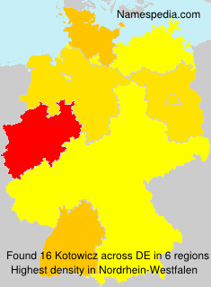 Surname Kotowicz in Germany Surname Kotowicz in Germany