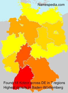 Surname Kotzor in Germany Surname Kotzor in Germany