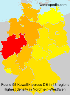 Surname Kowallik in Germany Surname Kowallik in Germany