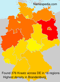 Surname Kraatz in Germany Surname Kraatz in Germany