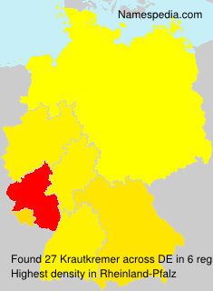 Surname Krautkremer in Germany Surname Krautkremer in Germany