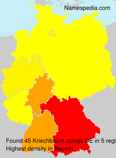 Surname Kriechbaum in Germany Surname Kriechbaum in Germany