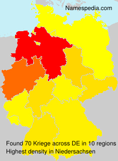 Surname Kriege in Germany Surname Kriege in Germany