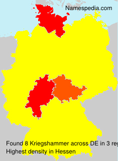 Surname Kriegshammer in Germany Surname Kriegshammer in Germany