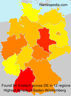 Surname Krietsch in Germany Surname Krietsch in Germany