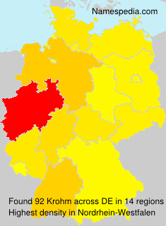 Surname Krohm in Germany Surname Krohm in Germany