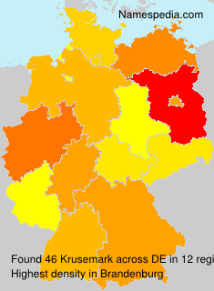 Surname Krusemark in Germany Surname Krusemark in Germany
