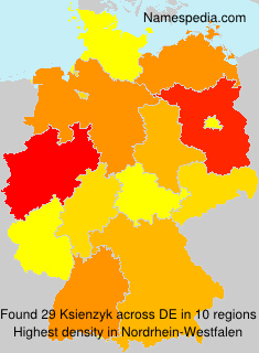 Surname Ksienzyk in Germany Surname Ksienzyk in Germany