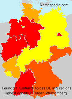 Surname Kunhardt in Germany Surname Kunhardt in Germany