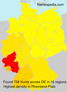 Surname Kuntz in Germany Surname Kuntz in Germany