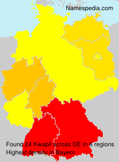 Surname Kwapil in Germany