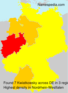 Surname Kwiatkowsky in Germany Surname Kwiatkowsky in Germany