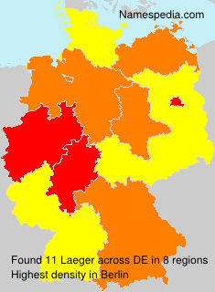 Surname Laeger in Germany Surname Laeger in Germany