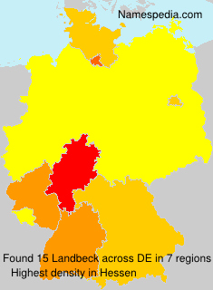 Surname Landbeck in Germany Surname Landbeck in Germany
