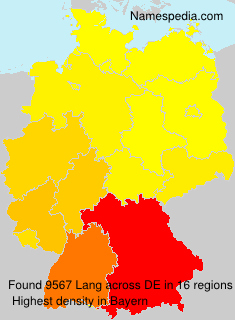 Surname Lang in Germany Surname Lang in Germany