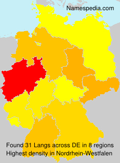 Surname Langs in Germany Surname Langs in Germany