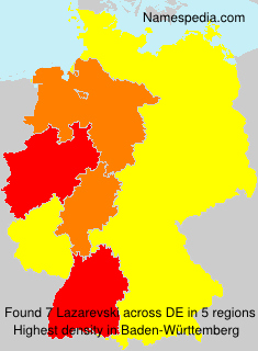 Surname Lazarevski in Germany Surname Lazarevski in Germany
