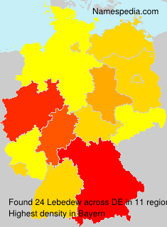 Surname Lebedew in Germany Surname Lebedew in Germany