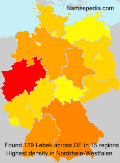 Surname Lebek in Germany Surname Lebek in Germany