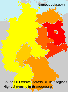Surname Lehrack in Germany Surname Lehrack in Germany