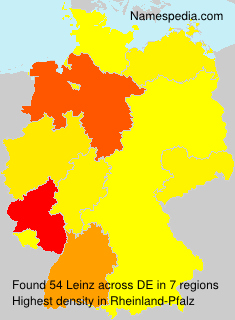 Surname Leinz in Germany Surname Leinz in Germany