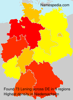 Surname Lening in Germany Surname Lening in Germany