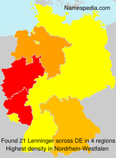 Surname Lenninger in Germany