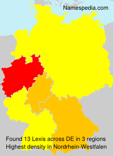 Surname Lexis in Germany Surname Lexis in Germany