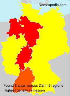 Surname Licari in Germany Surname Licari in Germany