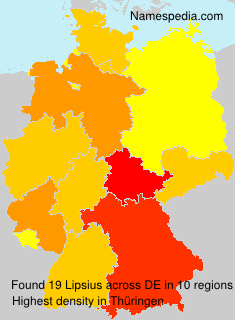 Surname Lipsius in Germany Surname Lipsius in Germany