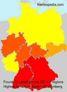 Surname Lirsch in Germany Surname Lirsch in Germany