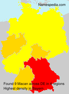 Surname Macan in Germany Surname Macan in Germany