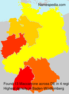Surname Maccarrone in Germany Surname Maccarrone in Germany
