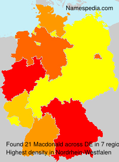Surname Macdonald in Germany Surname Macdonald in Germany