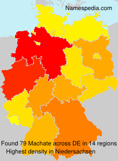 Surname Machate in Germany Surname Machate in Germany