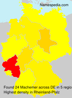 Surname Machemer in Germany Surname Machemer in Germany