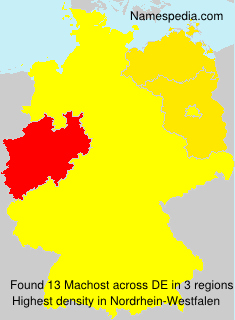 Surname Machost in Germany Surname Machost in Germany