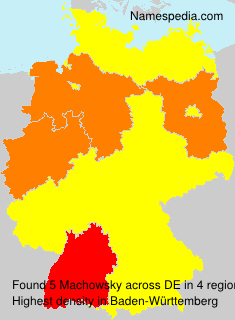 Surname Machowsky in Germany Surname Machowsky in Germany