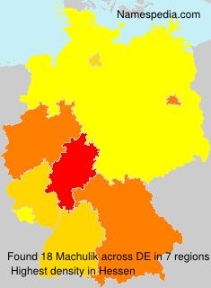 Surname Machulik in Germany Surname Machulik in Germany