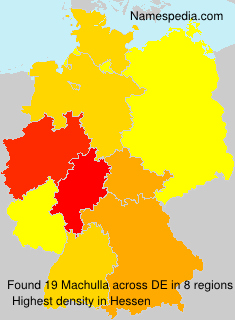 Surname Machulla in Germany Surname Machulla in Germany