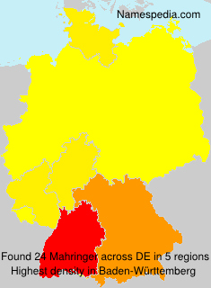 Surname Mahringer in Germany Surname Mahringer in Germany