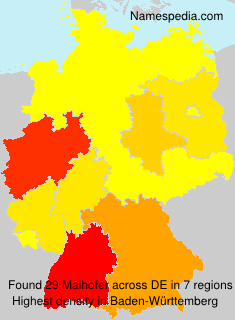 Surname Maihofer in Germany Surname Maihofer in Germany