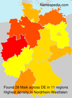 Surname Maik in Germany Surname Maik in Germany