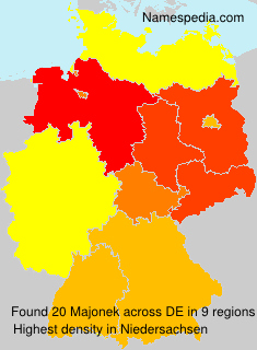 Surname Majonek in Germany Surname Majonek in Germany