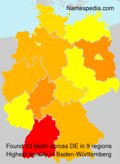 Surname Malin in Germany Surname Malin in Germany