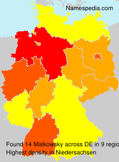 Surname Malkowsky in Germany Surname Malkowsky in Germany